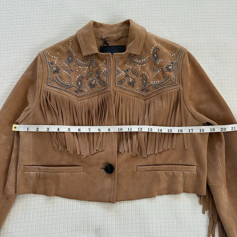 ALLSAINTS Corinna Shai Suede Jacket Size 6 - Picture 5 of 13